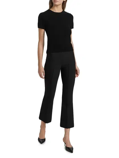 Vince Women's Mid-Rise Pintuck Crop Flare Pants | Thumbnail 2 Vince Women's Mid-Rise Pintuck Crop Flare Pants | Thumbnail 2