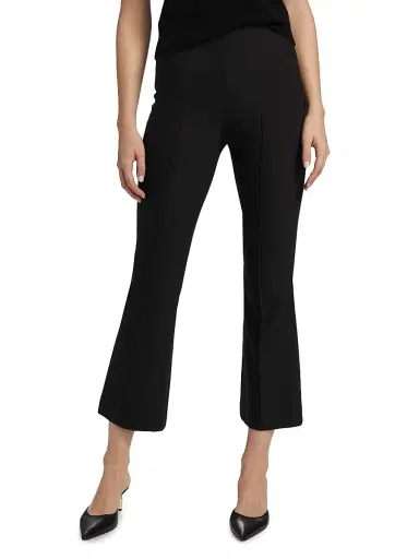 Vince Women's Mid-Rise Pintuck Crop Flare Pants | Thumbnail 3 Vince Women's Mid-Rise Pintuck Crop Flare Pants | Thumbnail 3
