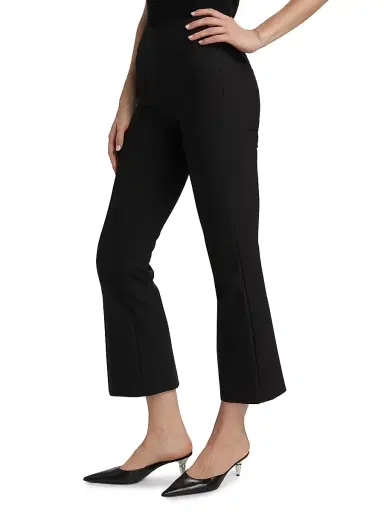 Vince Women's Mid-Rise Pintuck Crop Flare Pants | Thumbnail 4 Vince Women's Mid-Rise Pintuck Crop Flare Pants | Thumbnail 4