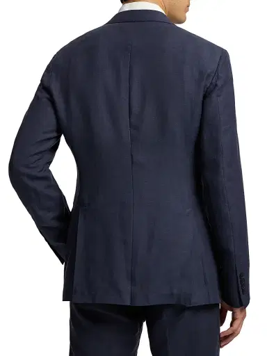 Ralph Lauren Purple Label Men's Hadley Hand-Tailored Silk-Linen Jacket - Classic Chairman Navy - Size 54 | Thumbnail 5 Ralph Lauren Purple Label Men's Hadley Hand-Tailored Silk-Linen Jacket - Classic Chairman Navy - Size 54 | Thumbnail 5