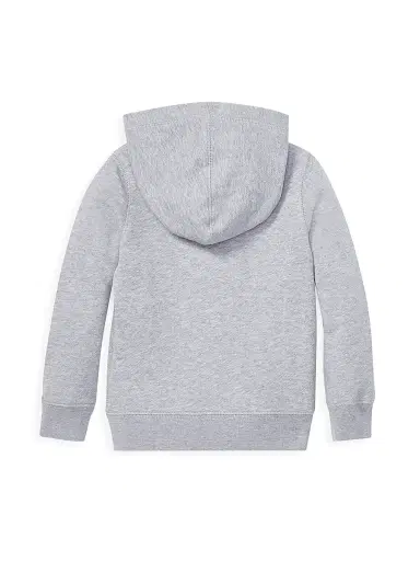 Polo Ralph Lauren Little Girl's French Terry Hoodie - Light Grey | Thumbnail 3 Polo Ralph Lauren Little Girl's French Terry Hoodie - Light Grey | Thumbnail 3