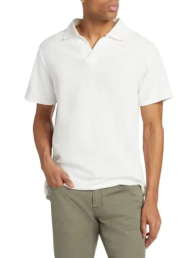 Frame Men's Johnny Collar Polo Shirt - Off White - Size XXL | Thumbnail 3 Frame Men's Johnny Collar Polo Shirt - Off White - Size XXL | Thumbnail 3
