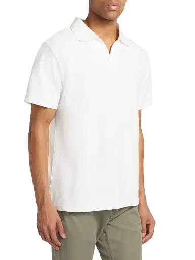 Frame Men's Johnny Collar Polo Shirt - Off White - Size XXL | Thumbnail 4 Frame Men's Johnny Collar Polo Shirt - Off White - Size XXL | Thumbnail 4