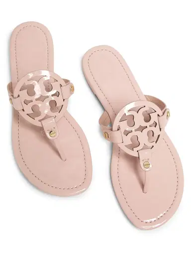 Tory Burch Women's Miller Patent Leather Thong Sandals - Sea Shell | Thumbnail 4 Tory Burch Women's Miller Patent Leather Thong Sandals - Sea Shell | Thumbnail 4
