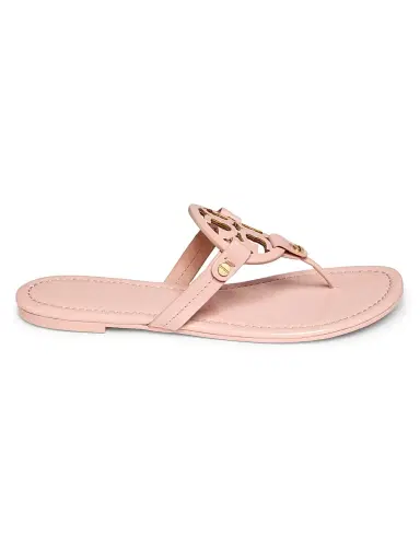 Tory Burch Women's Miller Patent Leather Thong Sandals - Sea Shell | Thumbnail 1 Tory Burch Women's Miller Patent Leather Thong Sandals - Sea Shell | Thumbnail 1