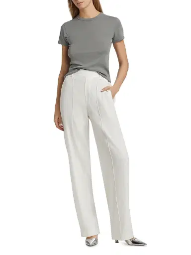 Vince Women's Joan High-Rise Linen-Blend Pants | Thumbnail 2 Vince Women's Joan High-Rise Linen-Blend Pants | Thumbnail 2