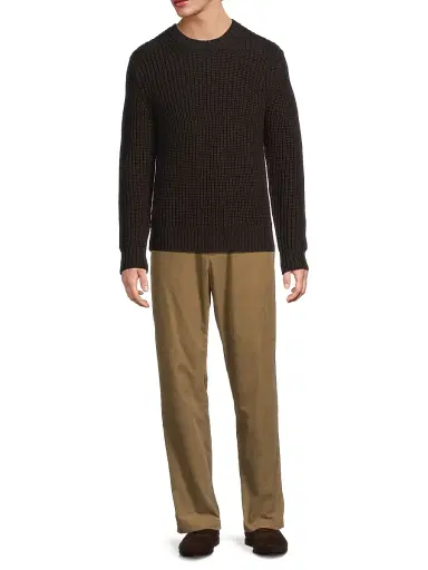 Vince Men's Utility Shaker Crewneck Sweater - Heather Mission | Thumbnail 2 Vince Men's Utility Shaker Crewneck Sweater - Heather Mission | Thumbnail 2