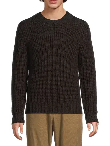 Vince Men's Utility Shaker Crewneck Sweater - Heather Mission | Thumbnail 3 Vince Men's Utility Shaker Crewneck Sweater - Heather Mission | Thumbnail 3