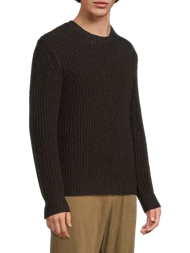 Vince Men's Utility Shaker Crewneck Sweater - Heather Mission | Thumbnail 4 Vince Men's Utility Shaker Crewneck Sweater - Heather Mission | Thumbnail 4