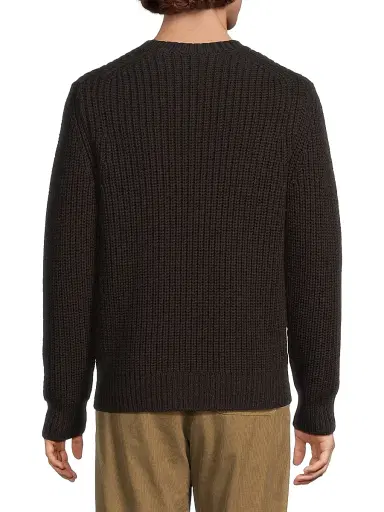 Vince Men's Utility Shaker Crewneck Sweater - Heather Mission | Thumbnail 5 Vince Men's Utility Shaker Crewneck Sweater - Heather Mission | Thumbnail 5