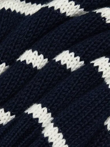 Jenni Kayne Women's Chloe Striped Cotton Crewneck Sweater - Navy Stripe | Thumbnail 7 Jenni Kayne Women's Chloe Striped Cotton Crewneck Sweater - Navy Stripe | Thumbnail 7