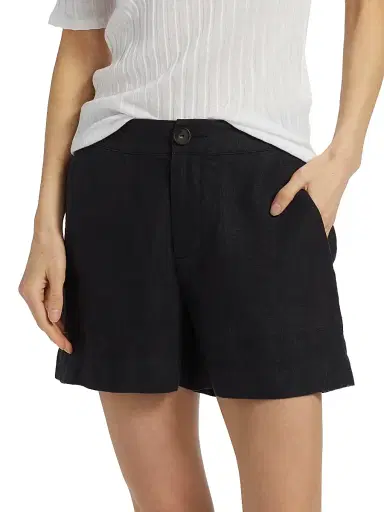 Vince Women's Mid-Rise Hemp Shorts | Thumbnail 3 Vince Women's Mid-Rise Hemp Shorts | Thumbnail 3