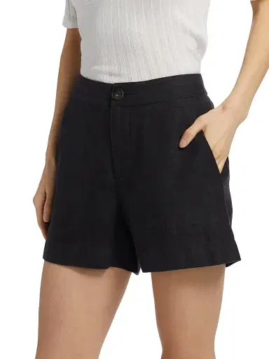 Vince Women's Mid-Rise Hemp Shorts | Thumbnail 4 Vince Women's Mid-Rise Hemp Shorts | Thumbnail 4