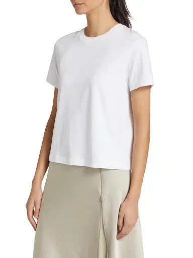 Vince Women's Crewneck Pima Cotton T-Shirt - Optic White - Size XXS | Thumbnail 4 Vince Women's Crewneck Pima Cotton T-Shirt - Optic White - Size XXS | Thumbnail 4