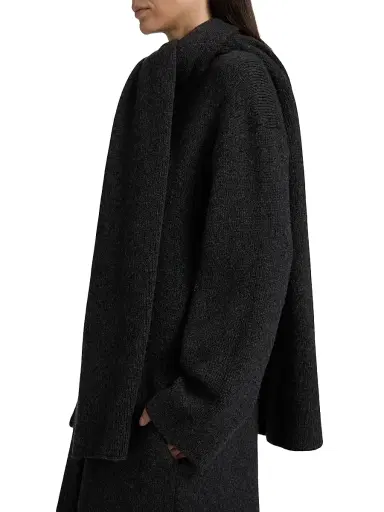 Vince Women's Draped Rib-Knit Car Coat | Thumbnail 6 Vince Women's Draped Rib-Knit Car Coat | Thumbnail 6