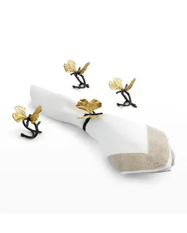 Michael Aram Butterfly Ginkgo Napkin Rings, Set of 4 | Thumbnail 2 Michael Aram Butterfly Ginkgo Napkin Rings, Set of 4 | Thumbnail 2