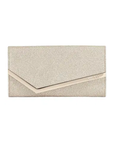 Jimmy Choo Emmie Glitter Leather Clutch Bag | Thumbnail 1 Jimmy Choo Emmie Glitter Leather Clutch Bag | Thumbnail 1