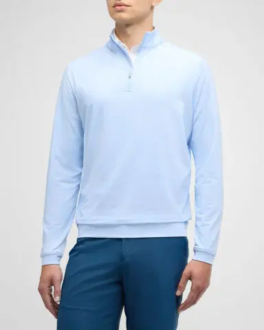 Peter Millar Men 's Perth Micro-Stripe Half-Zip Sweater | Thumbnail 2 Peter Millar Men 's Perth Micro-Stripe Half-Zip Sweater | Thumbnail 2