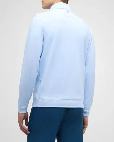 Peter Millar Men 's Perth Micro-Stripe Half-Zip Sweater | Thumbnail 4 Peter Millar Men 's Perth Micro-Stripe Half-Zip Sweater | Thumbnail 4