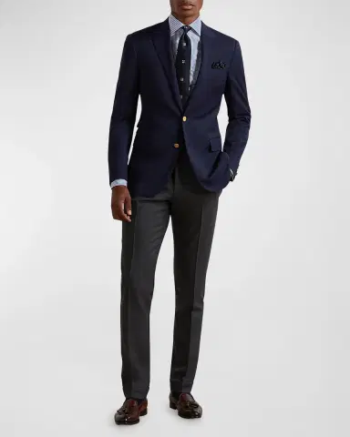 Ralph Lauren Purple Label Men 's Gregory Hand-Tailored Wool Serge Blazer | Thumbnail 2 Ralph Lauren Purple Label Men 's Gregory Hand-Tailored Wool Serge Blazer | Thumbnail 2