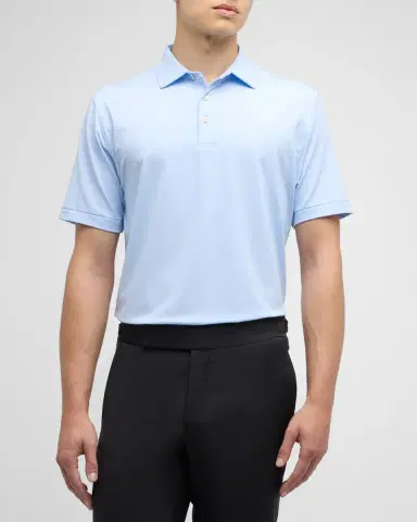 Peter Millar Men's Jubilee Stripe Stretch-Jersey Polo Shirt | Thumbnail 4 Peter Millar Men's Jubilee Stripe Stretch-Jersey Polo Shirt | Thumbnail 4