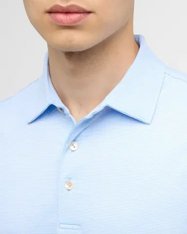 Peter Millar Men's Jubilee Stripe Stretch-Jersey Polo Shirt | Thumbnail 5 Peter Millar Men's Jubilee Stripe Stretch-Jersey Polo Shirt | Thumbnail 5
