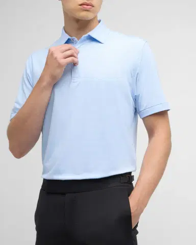 Peter Millar Men's Jubilee Stripe Stretch-Jersey Polo Shirt | Thumbnail 6 Peter Millar Men's Jubilee Stripe Stretch-Jersey Polo Shirt | Thumbnail 6