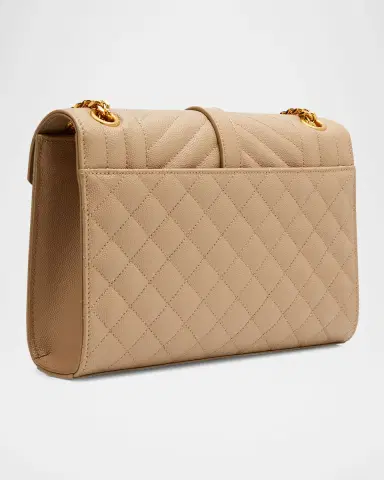 Saint Laurent Envelope Triquilt Medium YSL Shoulder Bag in Grained Leather | Thumbnail 6 Saint Laurent Envelope Triquilt Medium YSL Shoulder Bag in Grained Leather | Thumbnail 6