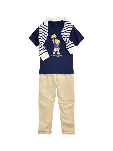 Polo Ralph Lauren Litttle Boy's & Boy's Stretch Twill Prepster Pants - Newport Navy - Size 3 | Thumbnail 2 Polo Ralph Lauren Litttle Boy's & Boy's Stretch Twill Prepster Pants - Newport Navy - Size 3 | Thumbnail 2