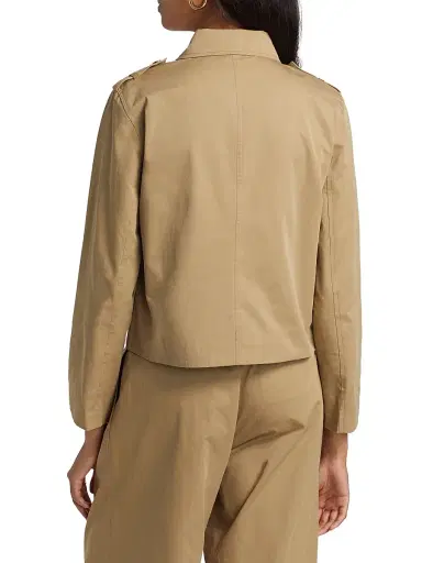 Frame Women's Cotton Trench Jacket - Khaki - Size XL | Thumbnail 5 Frame Women's Cotton Trench Jacket - Khaki - Size XL | Thumbnail 5