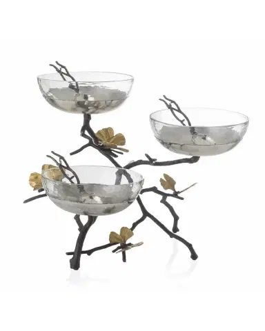 Michael Aram Butterfly Ginkgo Triple Bowl Set | Thumbnail 2 Michael Aram Butterfly Ginkgo Triple Bowl Set | Thumbnail 2