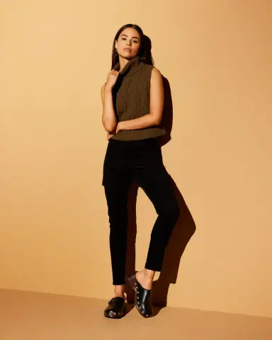 Vince Stretch-Suede Split Hem Crop Pants | Thumbnail 5 Vince Stretch-Suede Split Hem Crop Pants | Thumbnail 5