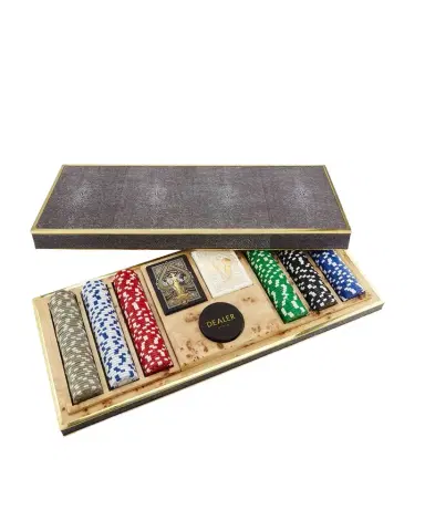 AERIN Faux Shagreen Poker Set | Thumbnail 1 AERIN Faux Shagreen Poker Set | Thumbnail 1