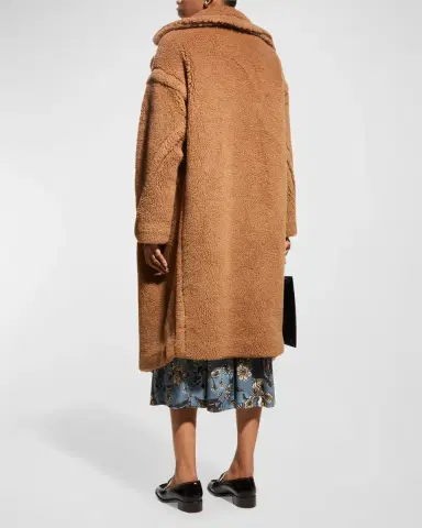 Max Mara Double-Breasted Camel Hair Blend Teddy Coat | Thumbnail 4 Max Mara Double-Breasted Camel Hair Blend Teddy Coat | Thumbnail 4