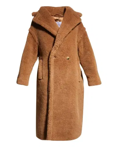 Max Mara Double-Breasted Camel Hair Blend Teddy Coat | Thumbnail 1 Max Mara Double-Breasted Camel Hair Blend Teddy Coat | Thumbnail 1