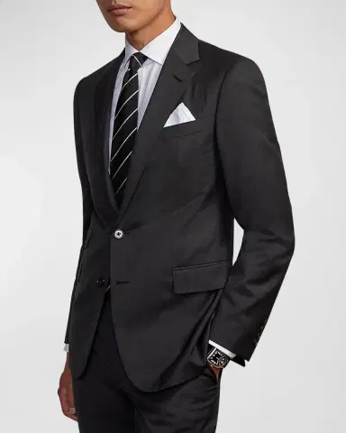 Ralph Lauren Purple Label Men 's Gregory Hand-Tailored Wool Serge Suit | Thumbnail 4 Ralph Lauren Purple Label Men 's Gregory Hand-Tailored Wool Serge Suit | Thumbnail 4