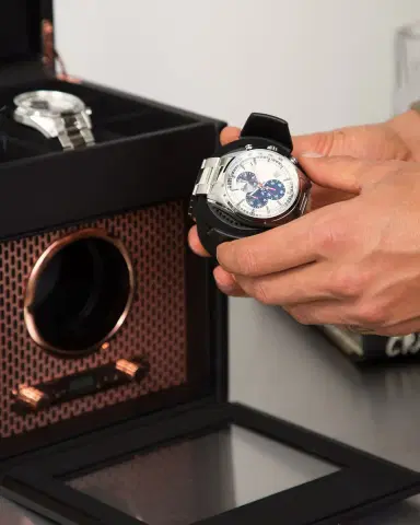 WOLF Axis Single Watch Winder with Storage | Thumbnail 8 WOLF Axis Single Watch Winder with Storage | Thumbnail 8