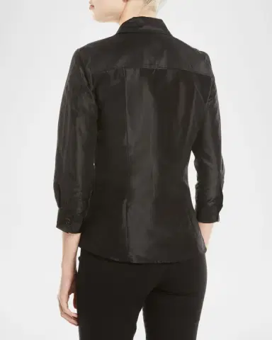 Carolina Herrera Taffeta Button-Front Shirt | Thumbnail 3 Carolina Herrera Taffeta Button-Front Shirt | Thumbnail 3