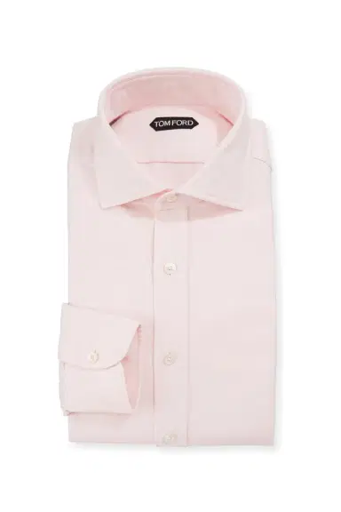 TOM FORD Men's Long-Sleeve Solid Dress Shirt | Thumbnail 4 TOM FORD Men's Long-Sleeve Solid Dress Shirt | Thumbnail 4