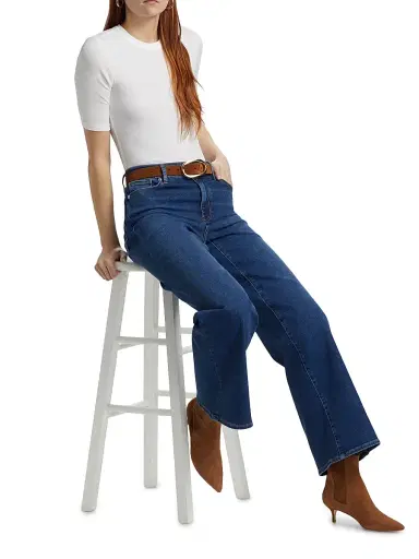 Frame Women's Rib Crewneck T-Shirt - White - Size Large | Thumbnail 2 Frame Women's Rib Crewneck T-Shirt - White - Size Large | Thumbnail 2
