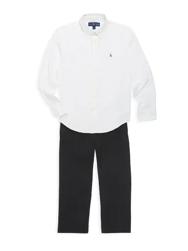 Polo Ralph Lauren Little Boy's & Boy's Flat Front Pants - Navy - Size 3 | Thumbnail 2 Polo Ralph Lauren Little Boy's & Boy's Flat Front Pants - Navy - Size 3 | Thumbnail 2