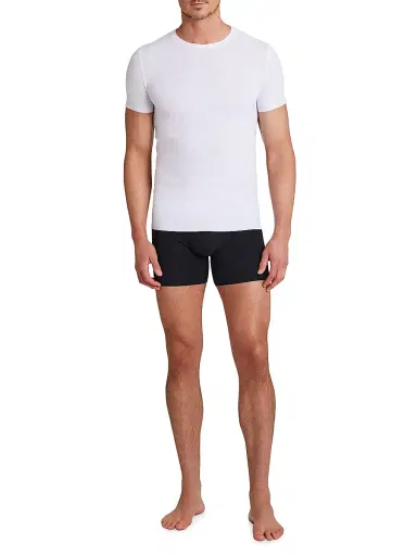 Commando Men's Classic Microfiber Crewneck Undershirt - White | Thumbnail 2 Commando Men's Classic Microfiber Crewneck Undershirt - White | Thumbnail 2