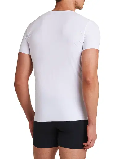 Commando Men's Classic Microfiber Crewneck Undershirt - White | Thumbnail 4 Commando Men's Classic Microfiber Crewneck Undershirt - White | Thumbnail 4