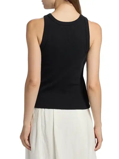 Jenni Kayne Women's Rib-Knit Cotton Tank - Black - Size XL | Thumbnail 5 Jenni Kayne Women's Rib-Knit Cotton Tank - Black - Size XL | Thumbnail 5