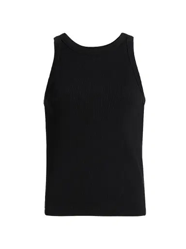 Jenni Kayne Women's Rib-Knit Cotton Tank - Black - Size XL | Thumbnail 1 Jenni Kayne Women's Rib-Knit Cotton Tank - Black - Size XL | Thumbnail 1