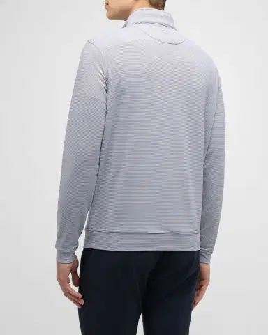 Peter Millar Men 's Perth Micro-Stripe Half-Zip Sweater | Thumbnail 4 Peter Millar Men 's Perth Micro-Stripe Half-Zip Sweater | Thumbnail 4