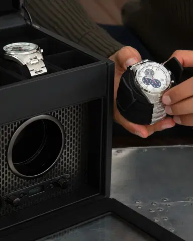 WOLF Axis Single Watch Winder with Storage | Thumbnail 8 WOLF Axis Single Watch Winder with Storage | Thumbnail 8