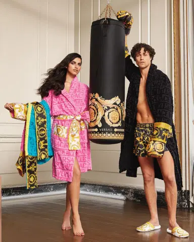 Versace Unisex Barocco Sleeve Robe | Thumbnail 4 Versace Unisex Barocco Sleeve Robe | Thumbnail 4