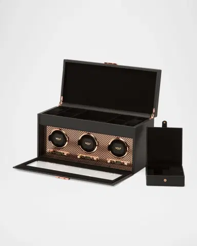 WOLF Axis Triple Watch Winder with Storage | Thumbnail 6 WOLF Axis Triple Watch Winder with Storage | Thumbnail 6