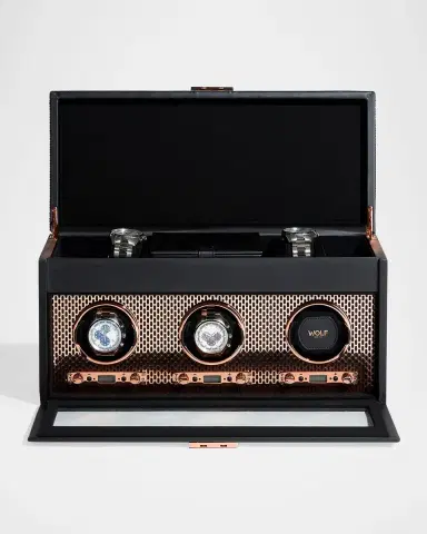 WOLF Axis Triple Watch Winder with Storage | Thumbnail 7 WOLF Axis Triple Watch Winder with Storage | Thumbnail 7